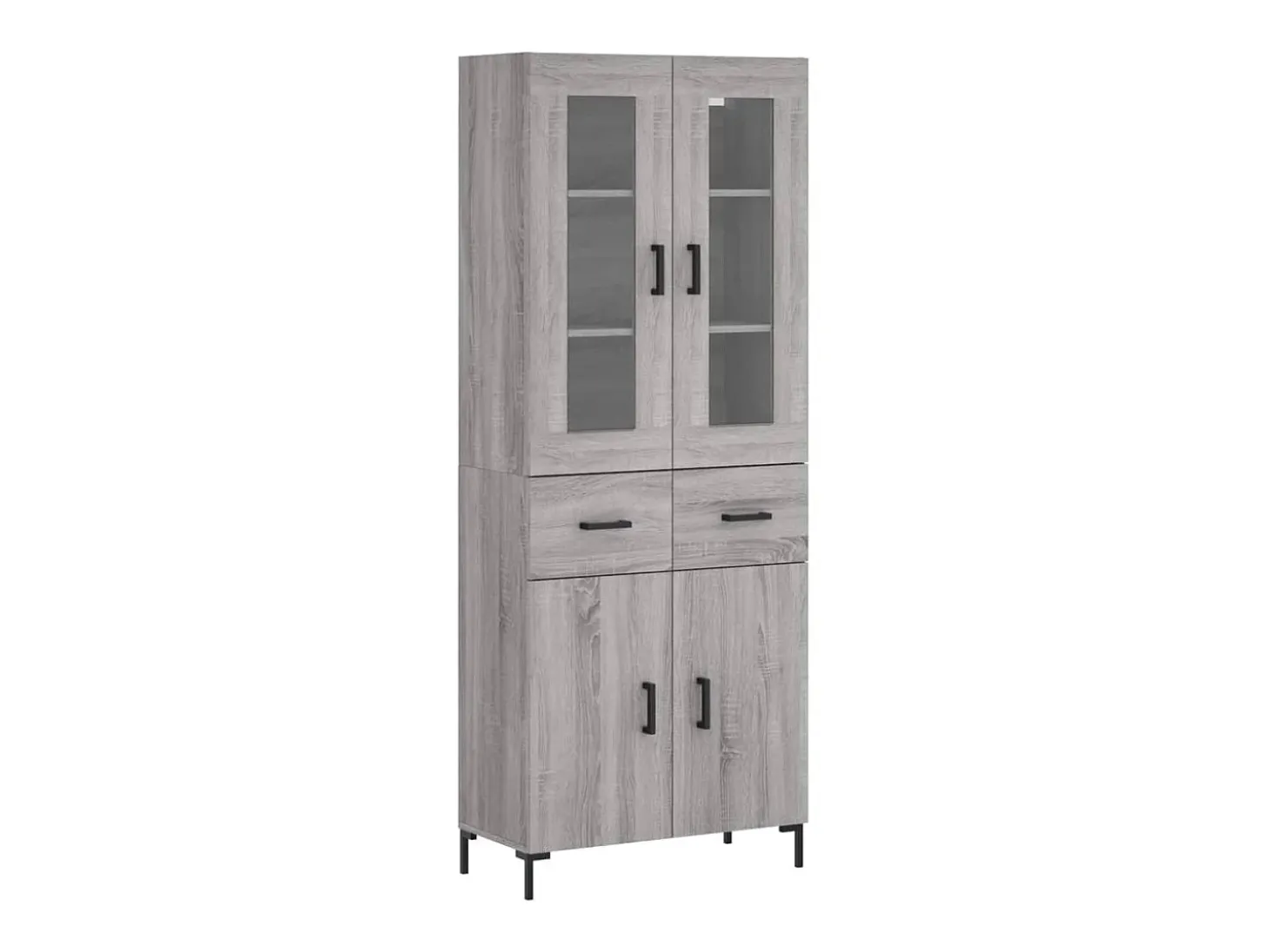 Aparador alto Sonoma gris 69,5x34x180 cm Madera de ingeniería
