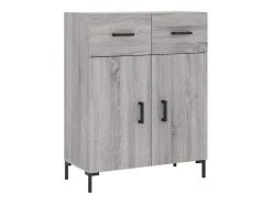 Aparador alto Sonoma gris 69,5x34x180 cm Madera de ingeniería
