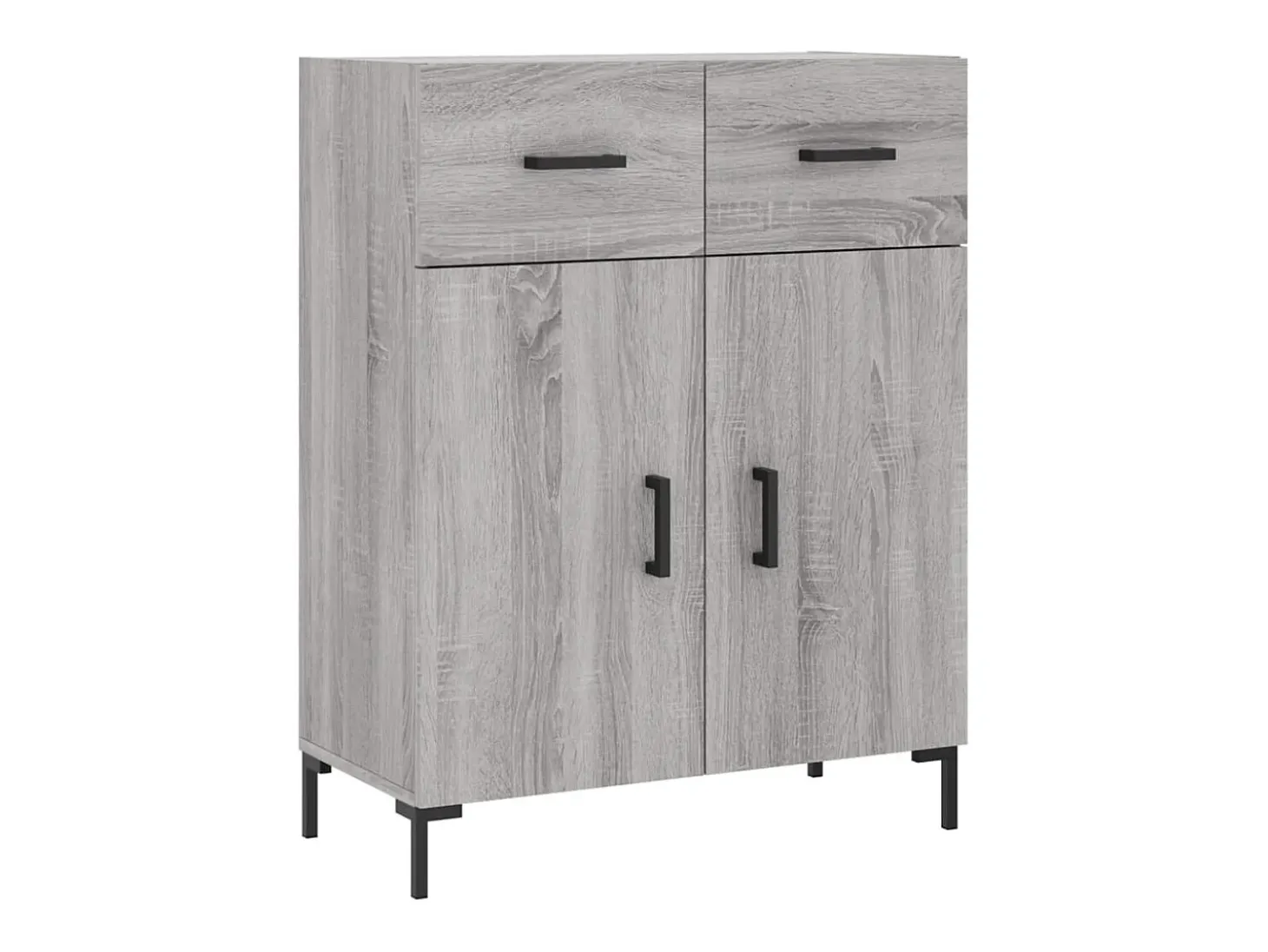 Aparador alto Sonoma gris 69,5x34x180 cm Madera de ingeniería