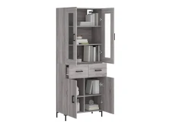 Aparador alto Sonoma gris 69,5x34x180 cm Madera de ingeniería