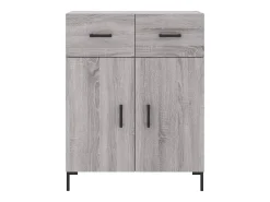 Aparador alto Sonoma gris 69,5x34x180 cm Madera de ingeniería