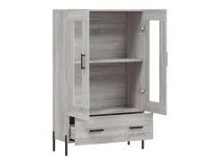 Aparador alto Sonoma gris 69,5x31x115 cm madera de ingeniería