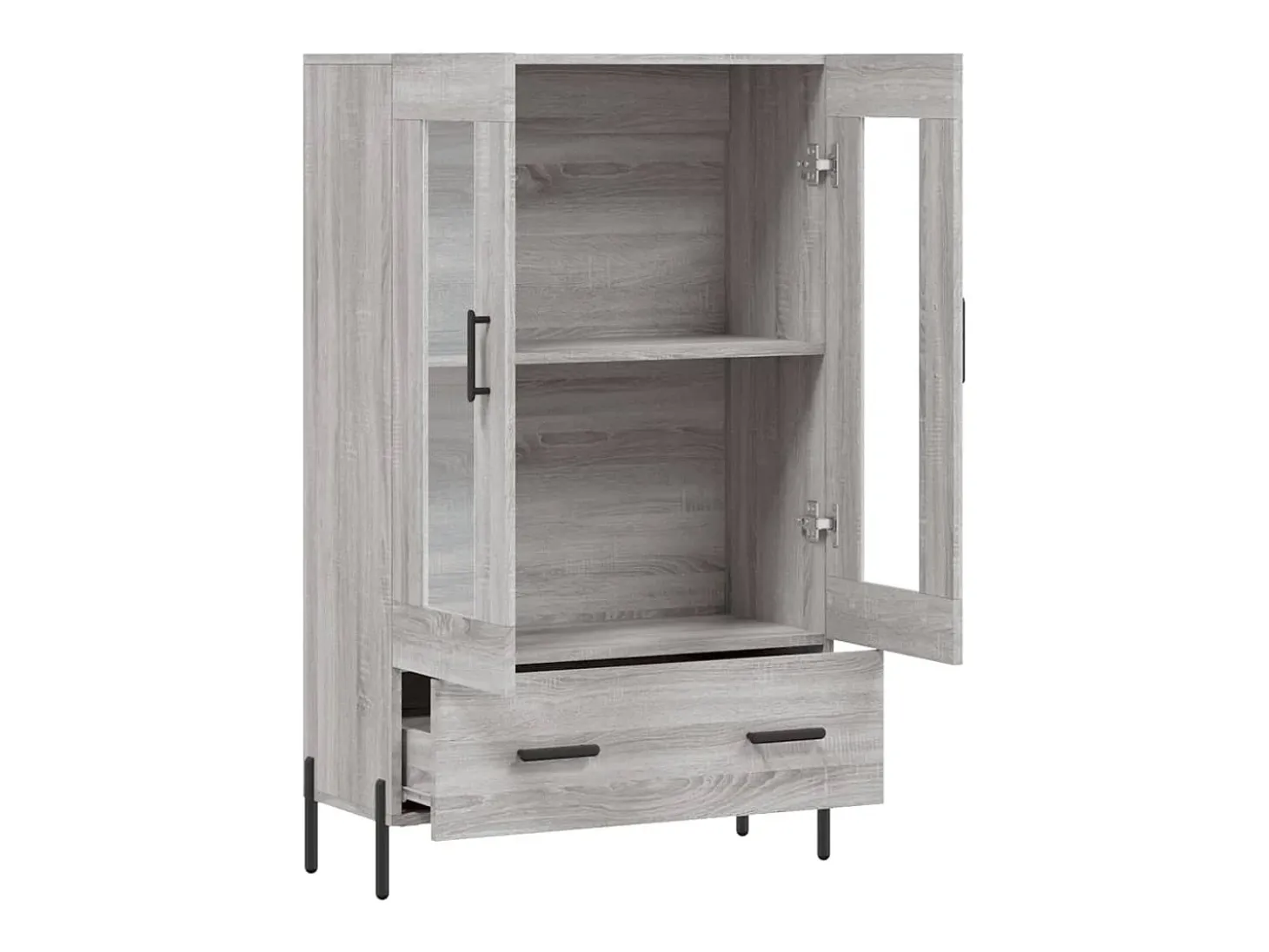 Aparador alto Sonoma gris 69,5x31x115 cm madera de ingeniería