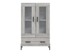 Aparador alto Sonoma gris 69,5x31x115 cm madera de ingeniería