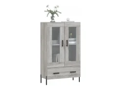 Aparador alto Sonoma gris 69,5x31x115 cm madera de ingeniería
