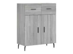 Aparador alto Sonoma gris 69,5x34x180 cm Madera de ingeniería