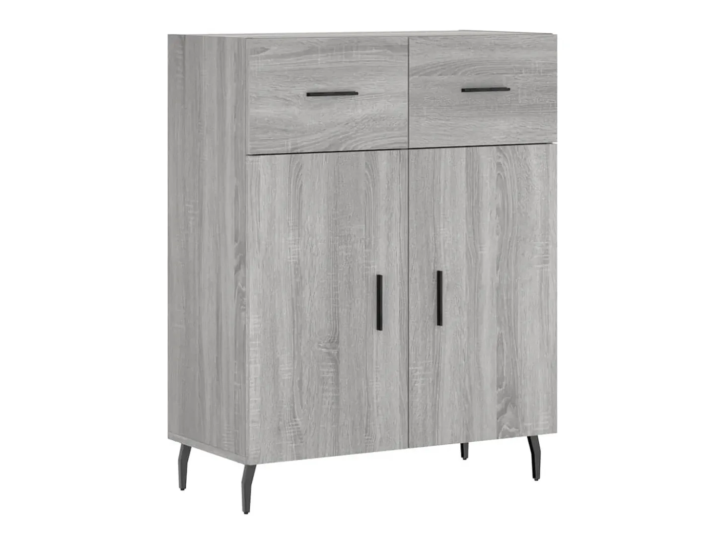 Aparador alto Sonoma gris 69,5x34x180 cm Madera de ingeniería