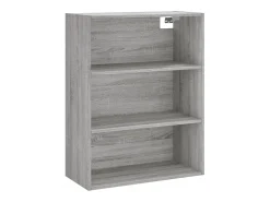 Aparador alto Sonoma gris 69,5x34x180 cm Madera de ingeniería