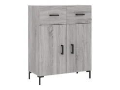 Aparador alto Sonoma gris 69,5x34x180 cm Madera de ingeniería