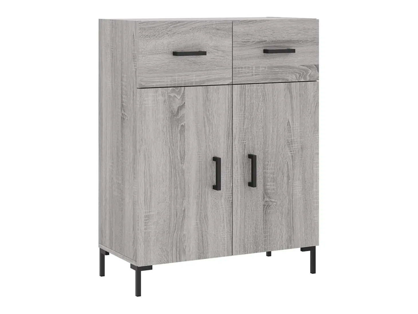 Aparador alto Sonoma gris 69,5x34x180 cm Madera de ingeniería