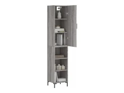 Aparador alto Sonoma gris 34,5x34x180 cm Madera de ingeniería