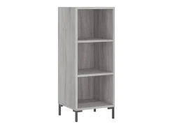 Aparador alto Sonoma gris 34,5x34x180 cm Madera de ingeniería