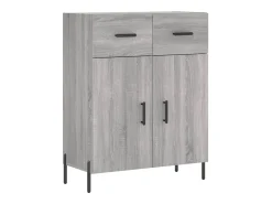 Aparador alto Sonoma gris 69,5x34x180 cm Madera de ingeniería