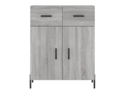 Aparador alto Sonoma gris 69,5x34x180 cm Madera de ingeniería