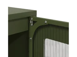 Aparador alto verde oliva 68x39x111,5 cm acero