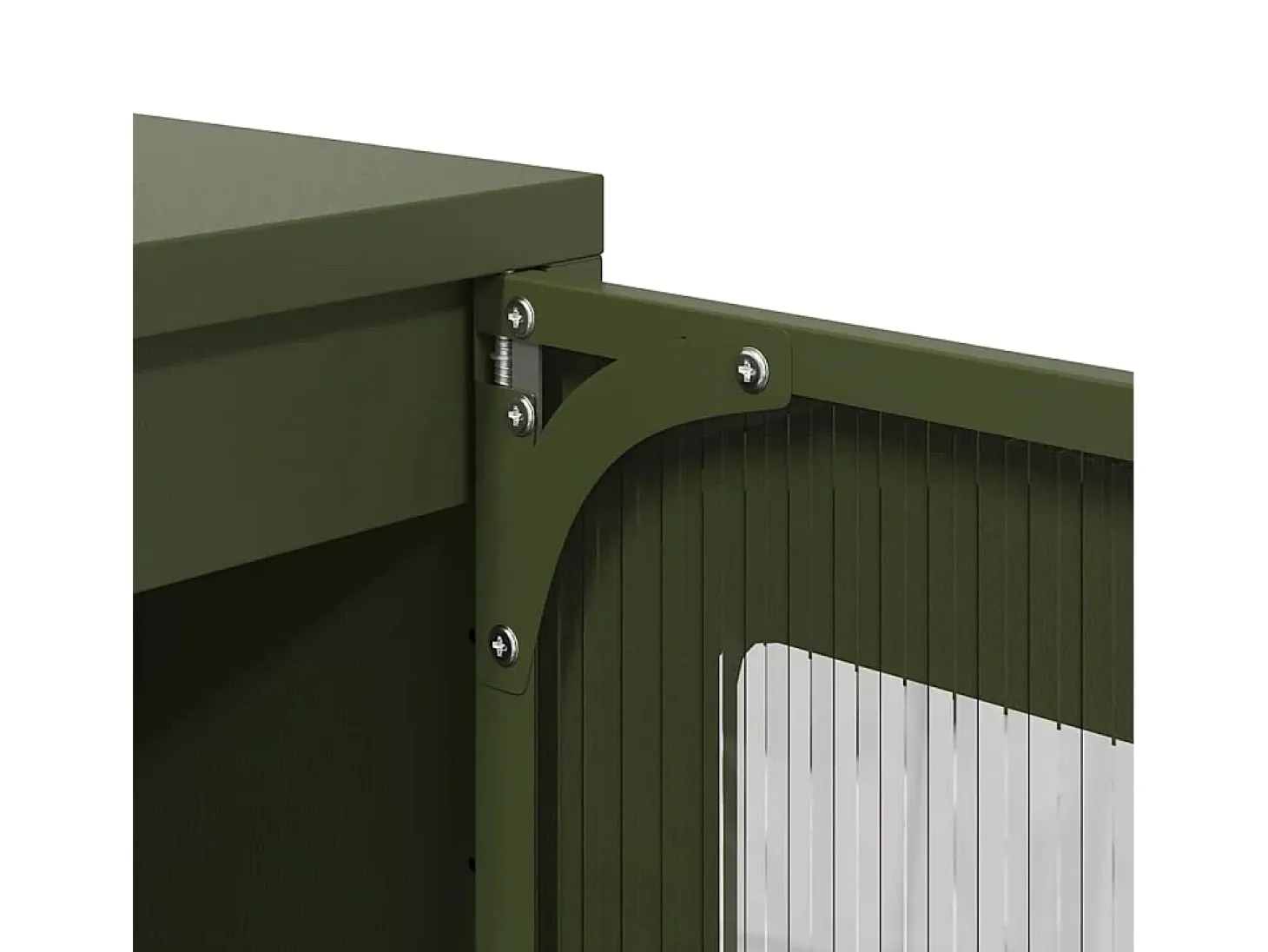 Aparador alto verde oliva 68x39x111,5 cm acero