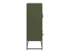 Aparador alto verde oliva 68x39x111,5 cm acero