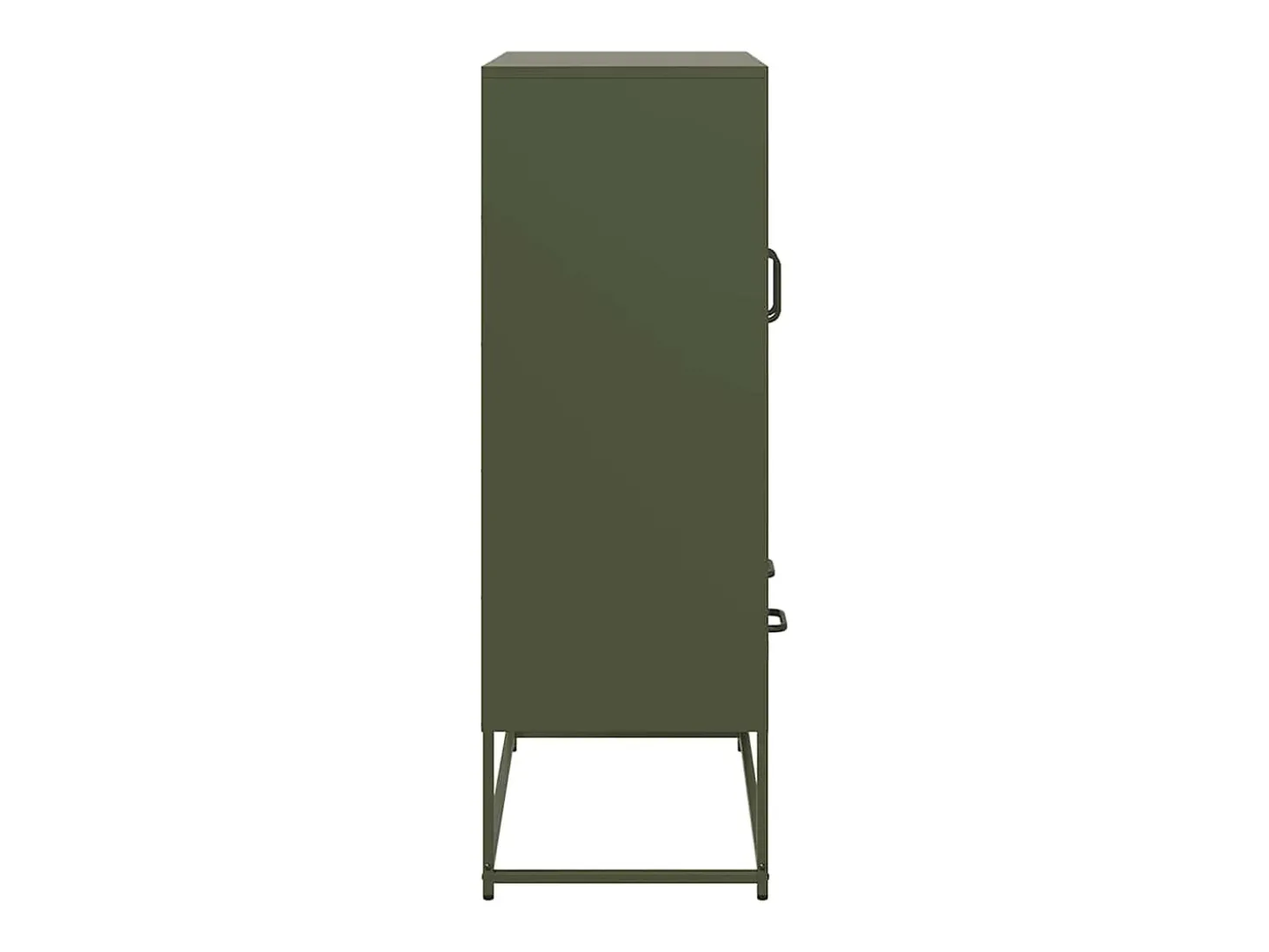 Aparador alto verde oliva 68x39x111,5 cm acero