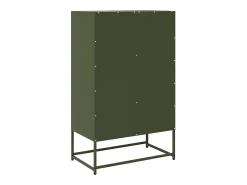 Aparador alto verde oliva 68x39x111,5 cm acero