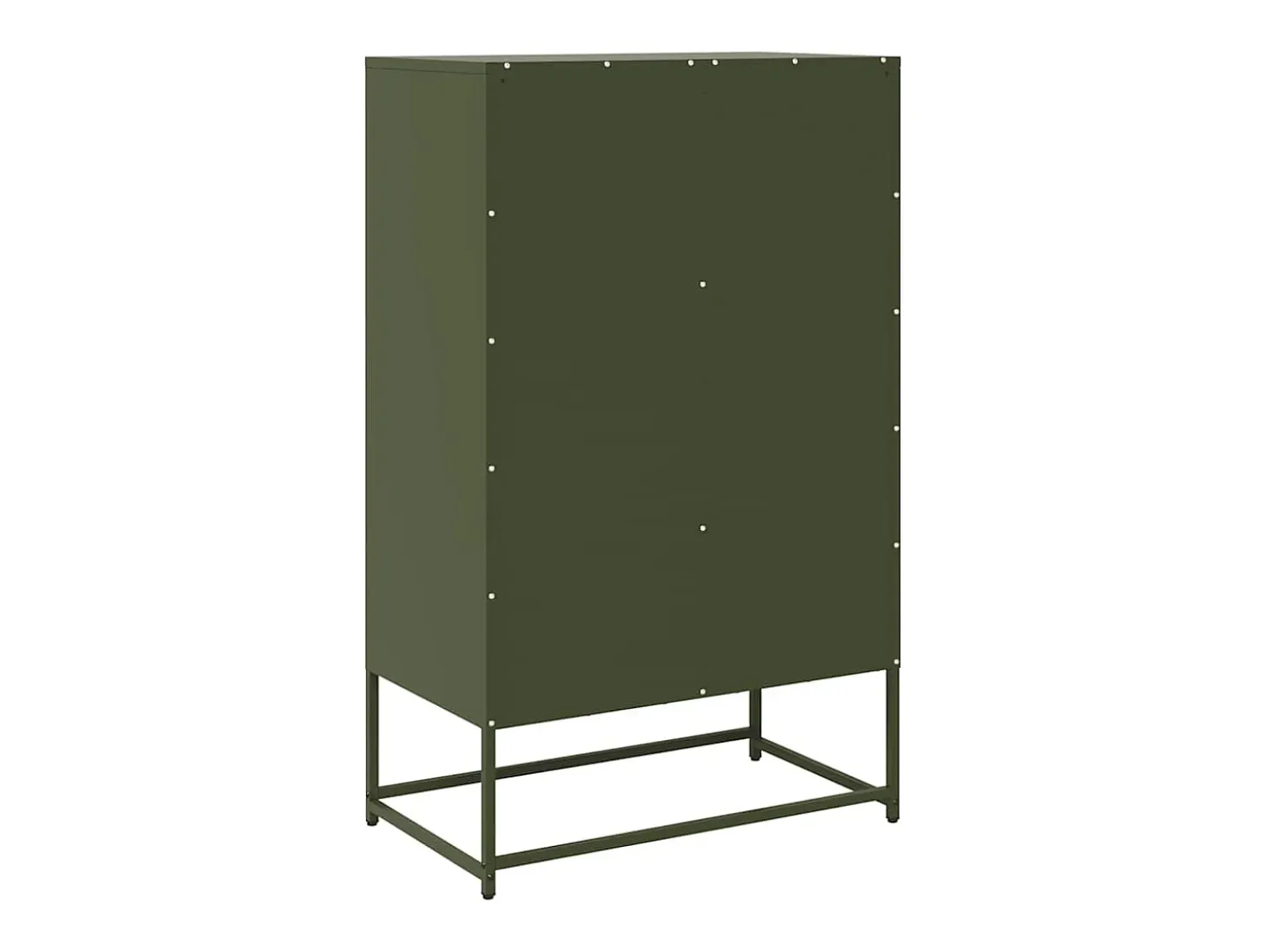 Aparador alto verde oliva 68x39x111,5 cm acero