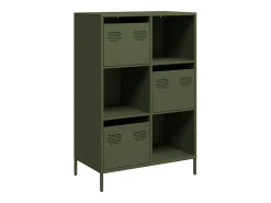 Aparador alto verde oliva 68x39x103,5 cm acero