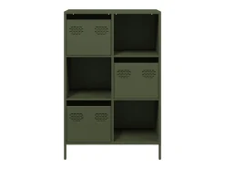 Aparador alto verde oliva 68x39x103,5 cm acero