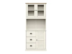 Aparador alto VIGO madera maciza de pino blanco 78x40x175 cm