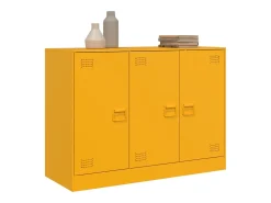 Aparador amarillo mostaza 99x39x73 cm acero