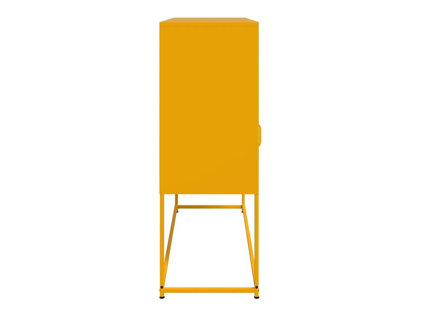 Aparador amarillo mostaza 100,5x39x107 cm acero