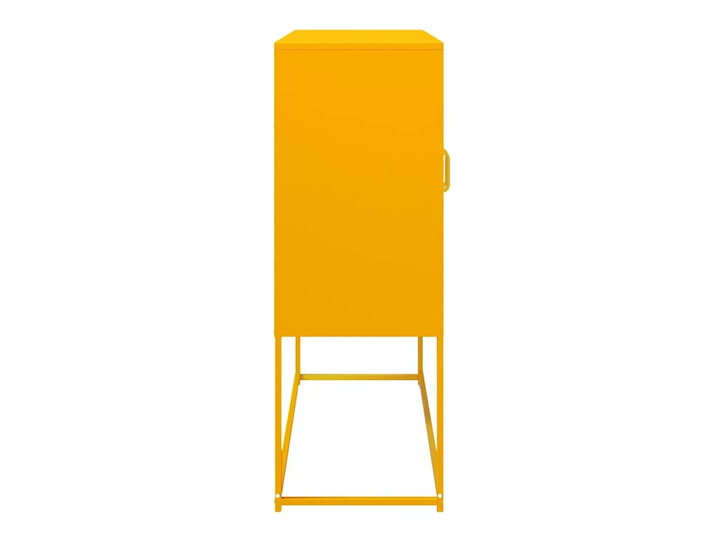 Aparador amarillo mostaza 100,5x39x107 cm acero laminado en frío