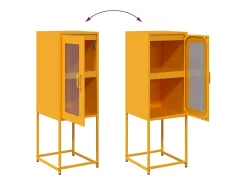 Aparador amarillo mostaza 36x39x107 cm acero laminado en frío