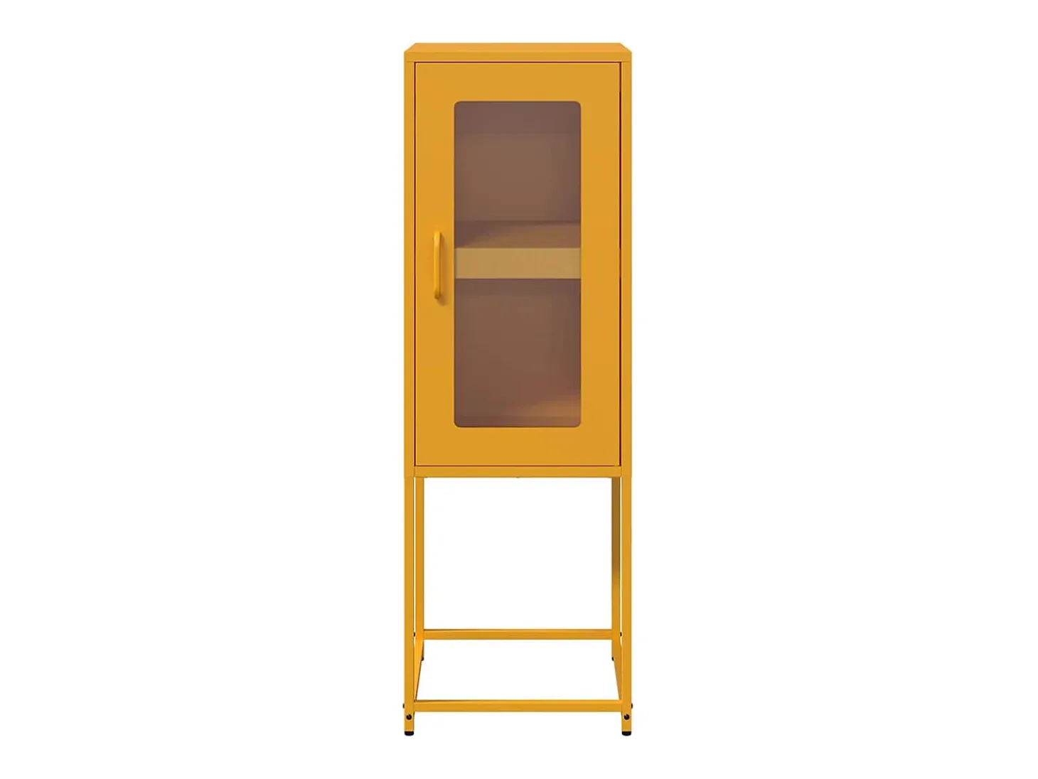 Aparador amarillo mostaza 36x39x107 cm acero laminado en frío
