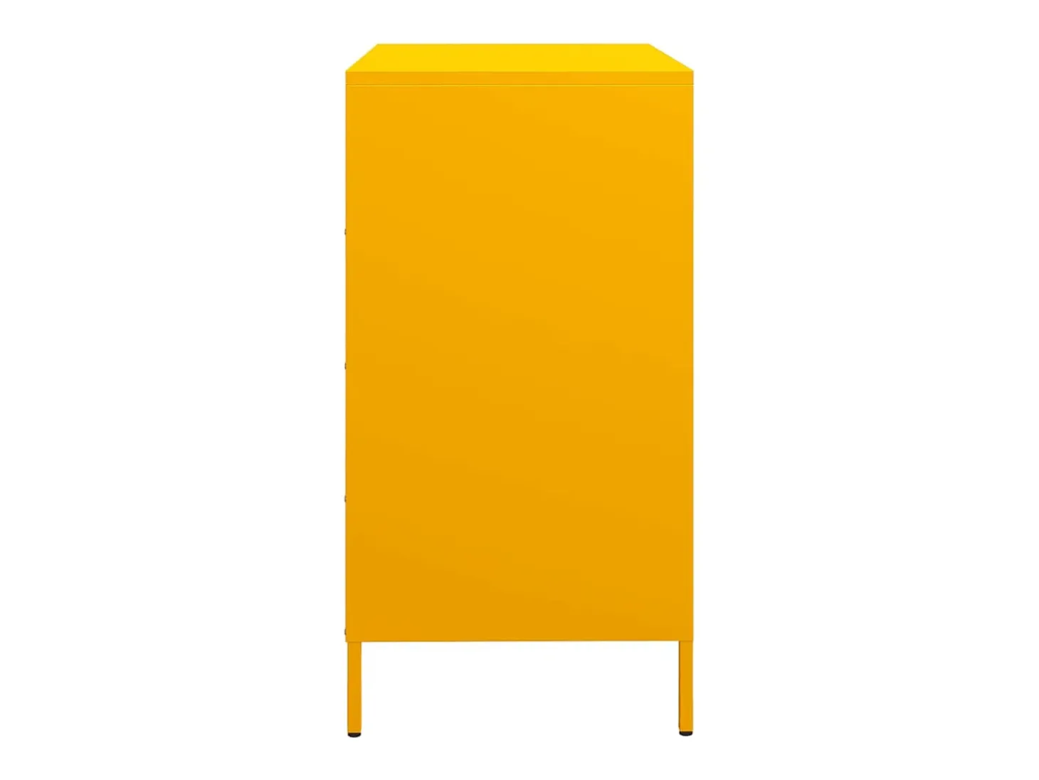 Aparador amarillo mostaza 68x39x73,5 cm acero laminado en frío