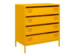Aparador amarillo mostaza 68x39x73,5 cm acero laminado en frío