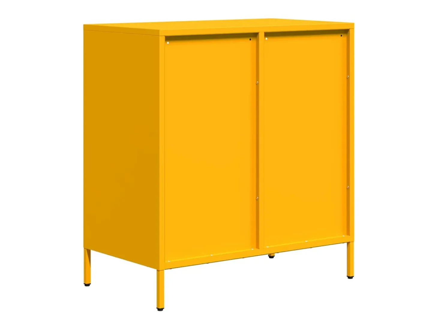 Aparador amarillo mostaza 68x39x73,5 cm acero laminado en frío