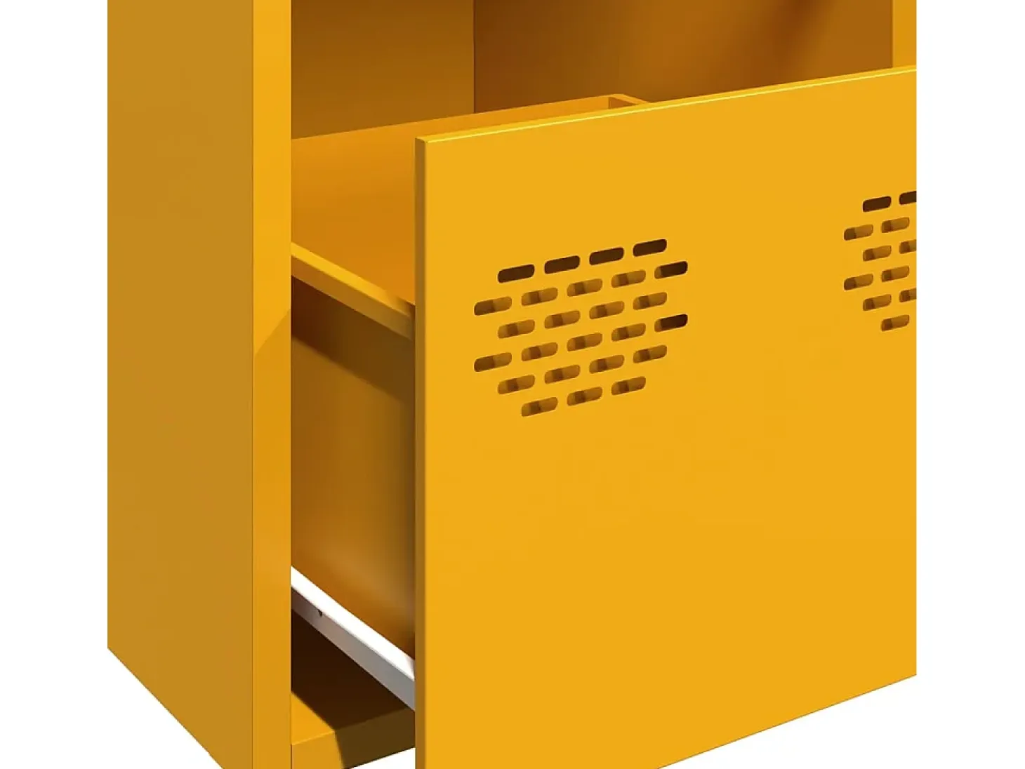 Aparador amarillo mostaza 68x39x73,5 cm acero laminado en frío