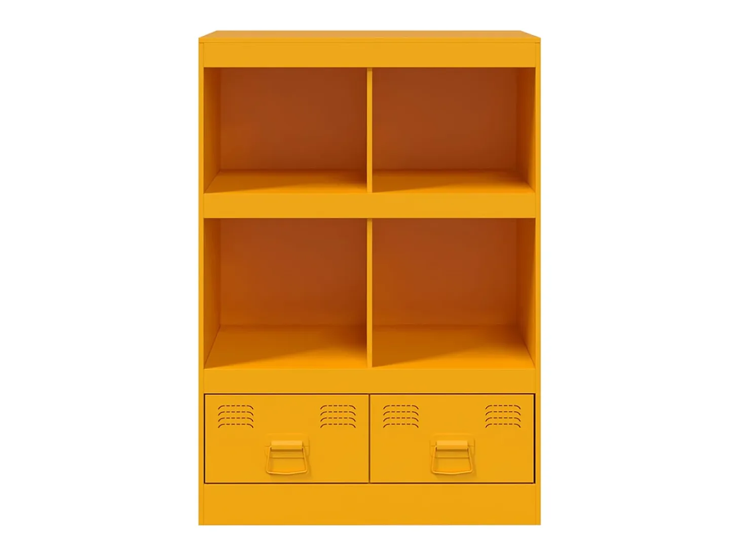 Aparador amarillo mostaza 67x39x95 cm acero