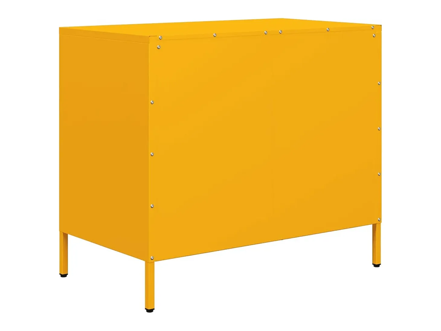 Aparador amarillo mostaza 68x39x58,5 cm acero laminado en frío