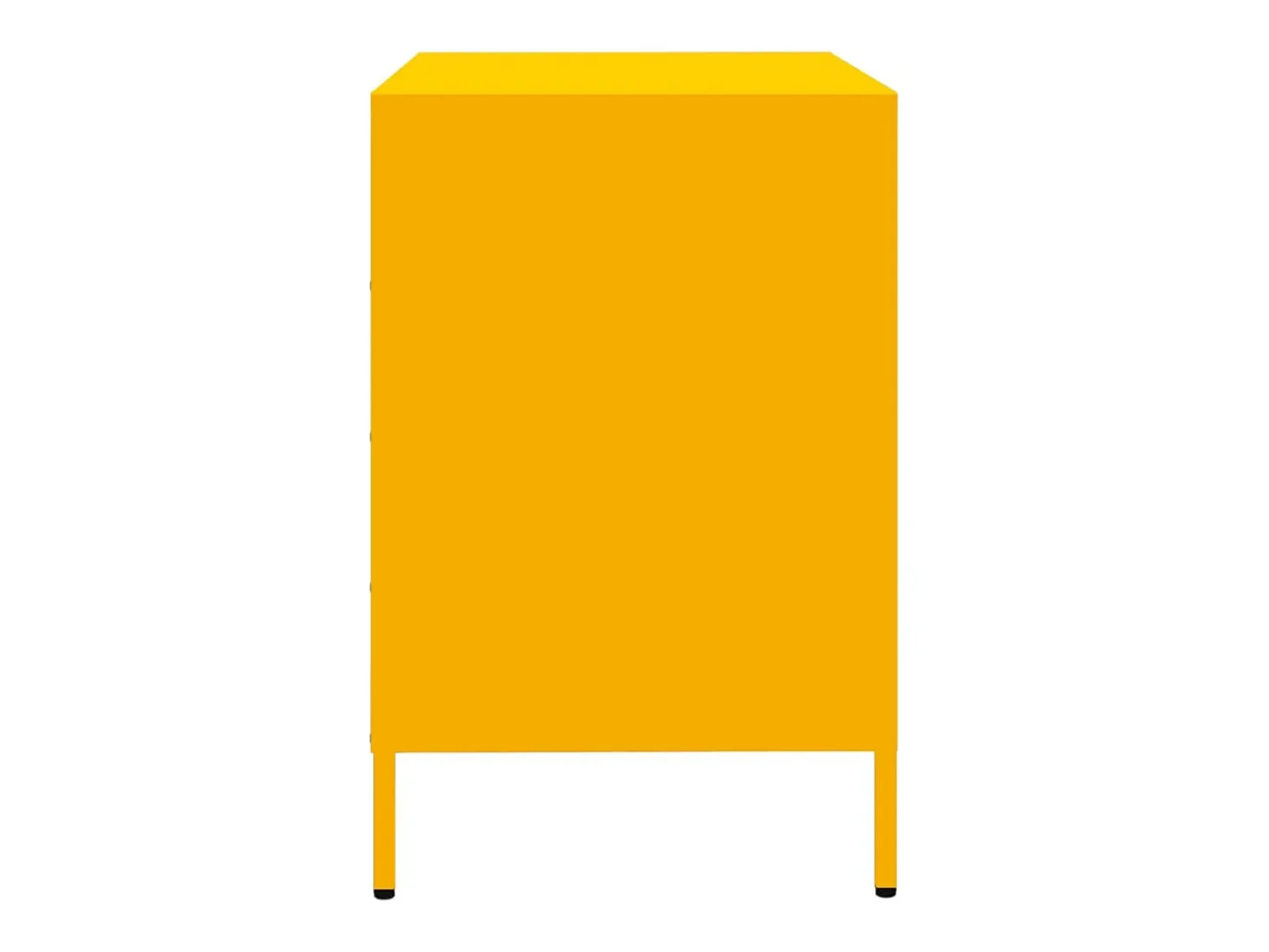 Aparador amarillo mostaza 68x39x58,5 cm acero laminado en frío