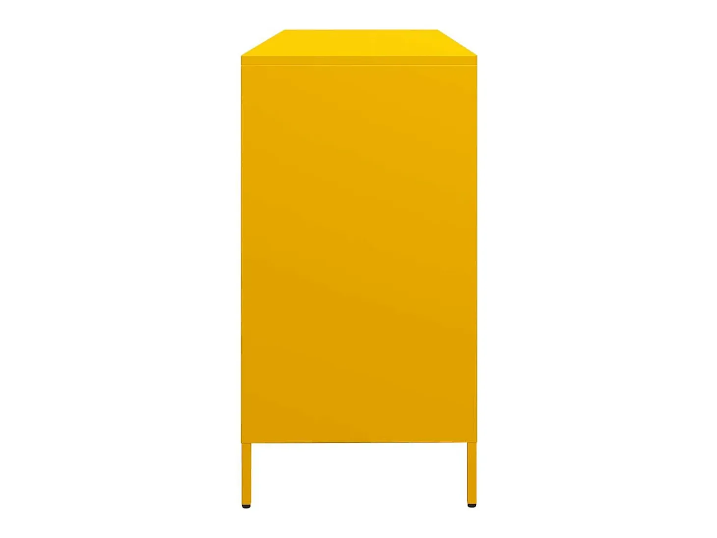 Aparador amarillo mostaza 135x39x73,5 cm acero laminado en frío