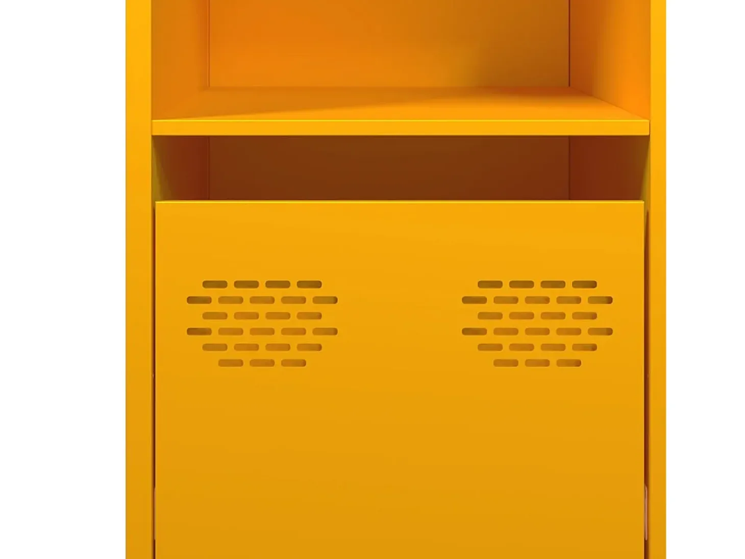 Aparador amarillo mostaza 135x39x73,5 cm acero laminado en frío