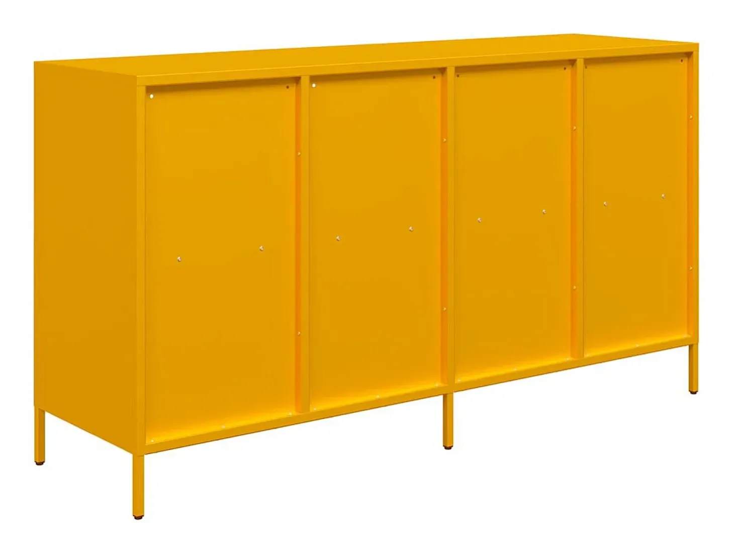 Aparador amarillo mostaza 135x39x73,5 cm acero laminado en frío