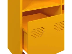 Aparador amarillo mostaza 135x39x73,5 cm acero laminado en frío