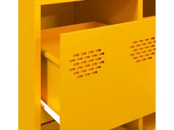 Aparador amarillo mostaza 135x39x73,5 cm acero laminado en frío