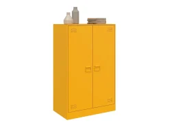 Aparador amarillo mostaza 67x39x107 cm acero