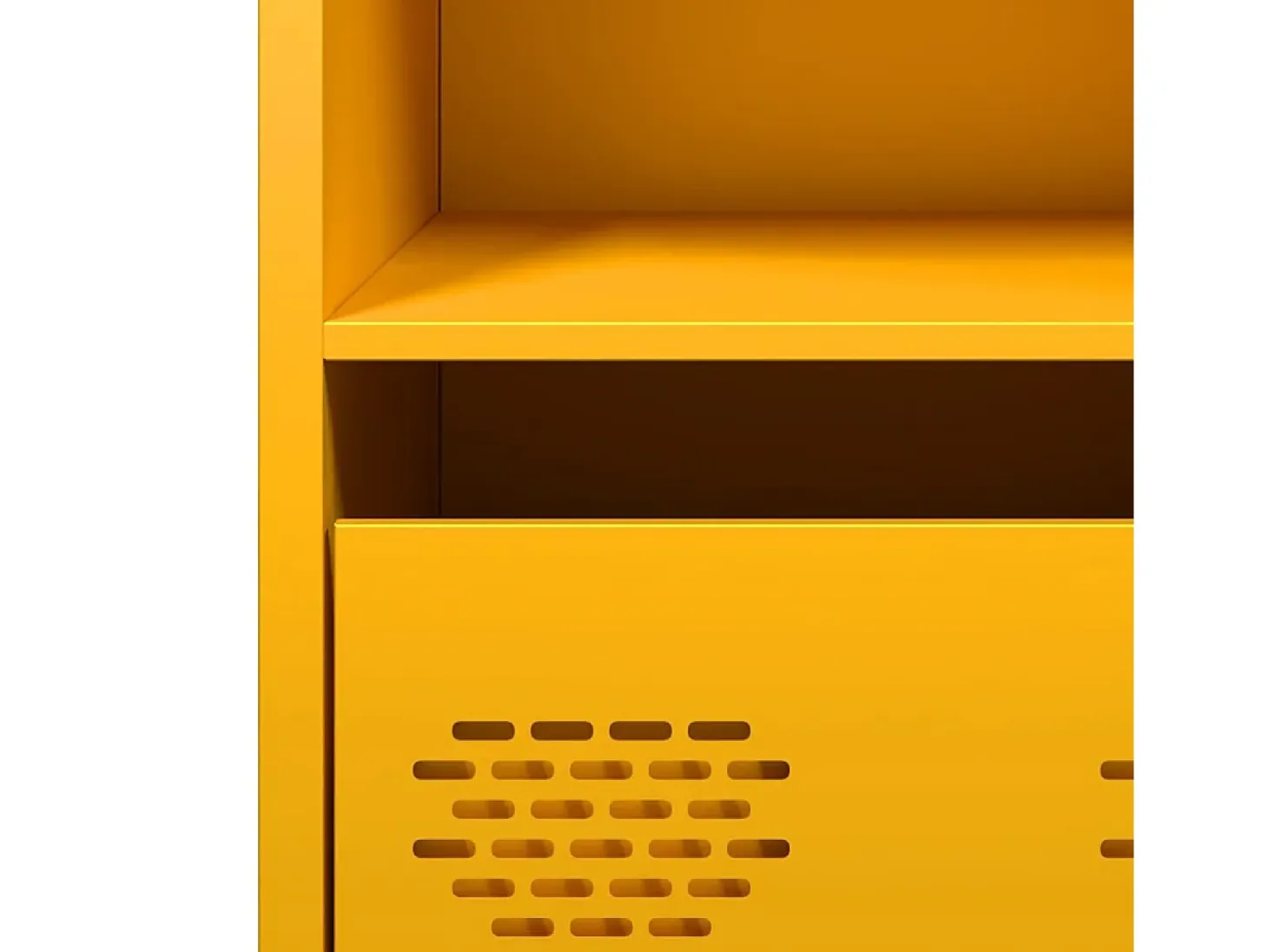 Aparador amarillo mostaza 35x39x73,5 cm acero laminado en frío