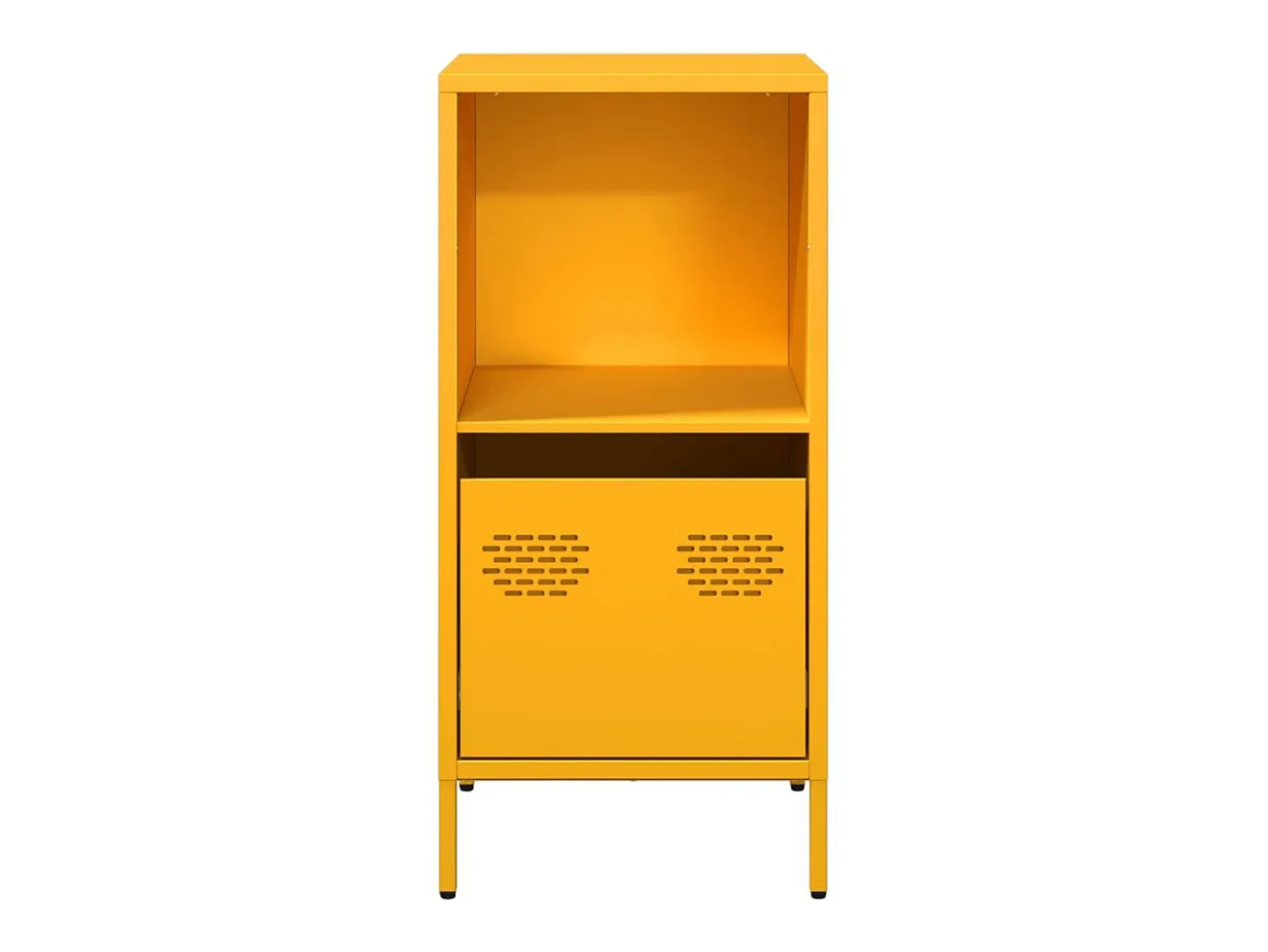 Aparador amarillo mostaza 35x39x73,5 cm acero laminado en frío