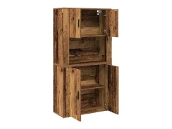 Aparador antiguo de madera 80x33x150 cm en madera reconstituida