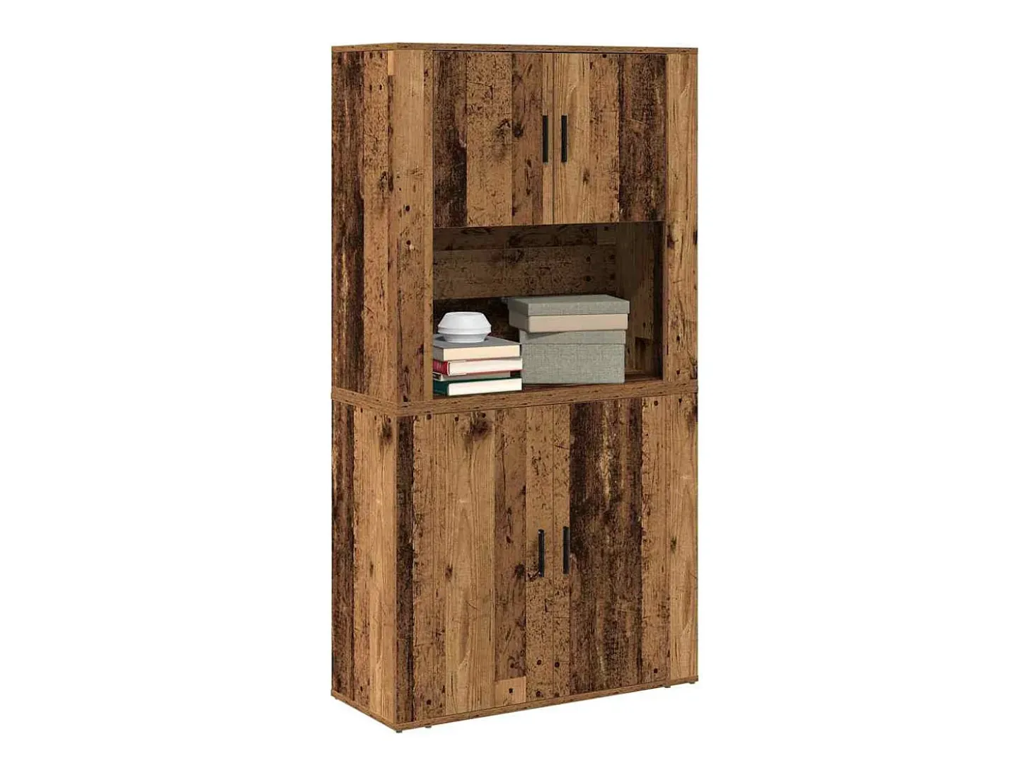 Aparador antiguo de madera 80x33x150 cm en madera reconstituida