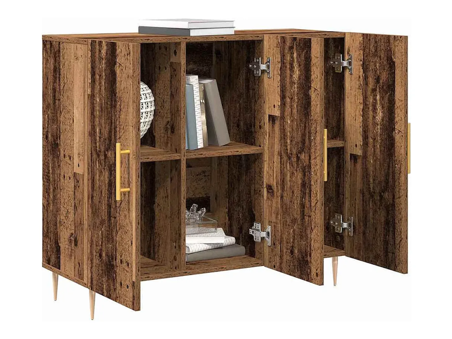 Aparador antiguo de madera, 90x34x80 cm, fabricado en madera de ingeniería